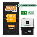 Gerador de Energia Solar Hibrido Luxpower sem Bateria Sem Estrutura SGF 7,44KWP ERA 620W ECO HIBRIDO 5KW 220V DC48V SEM BATERIA