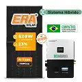 Gerador de Energia Solar Hibrido Luxpower sem Bateria Sem Estrutura SGF 7,44KWP ERA BIF 620W ECO HIBRIDO 5KW 220V DC48V SEM BATERIA