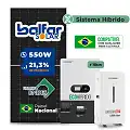 Gerador de Energia Solar Hibrido Luxpower com Bateria Laje Inclinação SGF 15,4KWP FINAME 550W ECO HIBRIDO 10KW 220V DC48V BAT. LITIO 14,3kWh