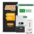 Gerador de Energia Solar Hibrido Luxpower com Bateria Laje Inclinação SGF 12,4KWP ERA 620W ECO HIBRIDO 10KW 220V DC48V BAT. LITIO 14,3kWh
