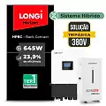 Gerador de Energia Solar Hibrido Luxpower sem Bateria Sem Estrutura SGF 18,06KWP LONGI 645W HIBRIDO 15KW TRIF 380V DC48V SEM BATERIA
