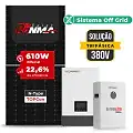 Gerador de Energia Solar Retrofit Luxpower Sem Estrutura SGF 3,66KWP RONMA 610W WPV 5KW AC TRIF. 380V DC48V BAT. LITIO 20,48kWh