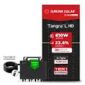 Gerador de Energia Solar Microinversor Growatt Telhado Metálico Mini Trilho SGF 12,2KWP SUNOVA N-TYPE MONO 610W NEO 2KW 4MPPT MONO 220V COM CABO 