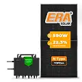 Gerador de Energia Solar Microinversor Growatt Telhado Metálico Mini Trilho SGF 21,24KWP ERA N-TYPE MONO 590W NEO 2KW 4MPPT MONO 220V