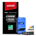 Gerador de Energia Solar Retrofit Must Sem Estrutura SGF 1,29KWP LONGI 645W PV29 LHP 5KW AC120V DC48V BAT. LITIO 4.8KWH 100A