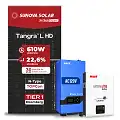 Gerador de Energia Solar Off Grid Interativo Must Telhado Metálico Mini Trilho SGF 7,32KWP SUNOVA 610W PV29 LHP 5KW AC120V DC48V BAT. LITIO 5.12KWH 100A