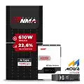 Gerador de Energia Solar Off Grid Interativo Must Telhado Fibro Parafuso Metal SGF 4,88KWP RONMA 610W PV29 HP 5KW AC220V DC48V BAT. LITIO 4.8KWH 100A