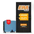 Gerador de Energia Solar On Grid Solplanet Telhado Metálico Mini Trilho SGF 44,84KWP ERA N-TYPE MONO 590W ASW 40KW 3MPPT TRIF 380V