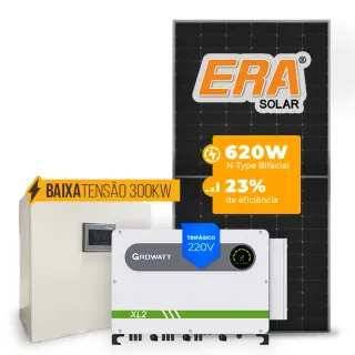Gerador de Energia Solar Mercado Livre Growatt Baixa Tensão Sem Estrutura SGF 84,32KWP ERA N-TYPE MONO 620W MAX XL2 75KW 8MPPT TRIF 220V