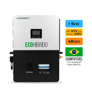 Categorias Inversor Solar Hibrido Lux Power SNA5000-BR-E ECO 5KW MONO 220V BIFASICO 127V 48V AFCI WIFI