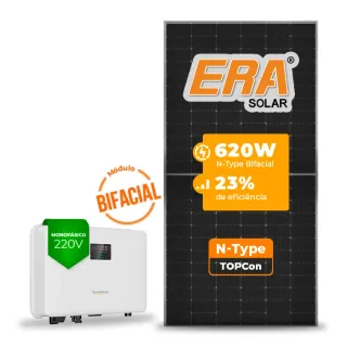 Gerador de Energia Solar On Grid Sungrow Sem Estrutura SGF 3,10KWP ERA BIFACIAL 620W SG RS-L 3KW 1MPPT MONO 220V