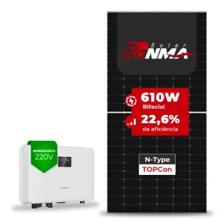 Gerador de Energia Solar On Grid Sungrow Sem Estrutura SGF 3,05KWP RONMA 610W BIFACIAL SG RS-L 3KW 1MPPT MONO 220V
