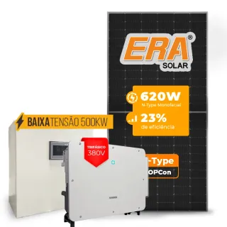 Gerador de Energia Solar Mercado Livre Sungrow Baixa Tensão Sem Estrutura SGF 595,20KWP ERA N-TYPE MONO 620W SG P2 75KW 8MPPT TRIF 380V