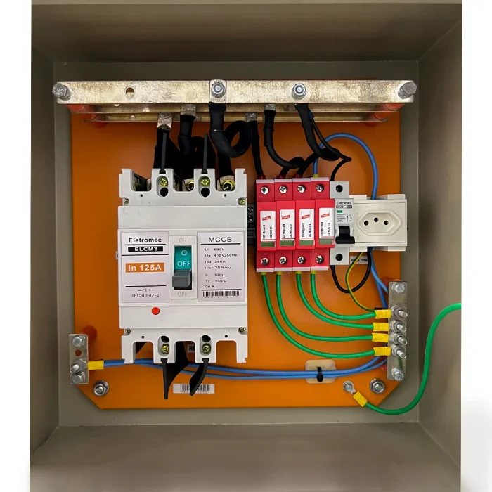 Categorias Componentes CA Quadro CA QUADRO TRIPOLAR 125A PARA 01 INVERSOR DE 37,5kW TRIF 220V OU  60KW TRIF 380V