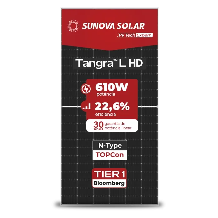 Foto 7 - Gerador de Energia Solar On Grid Solplanet Telhado Metálico Mini Trilho SGF 56,12KWP SUNOVA N-TYPE MONO 610W ASW 40KW 3MPPT TRIF 380V