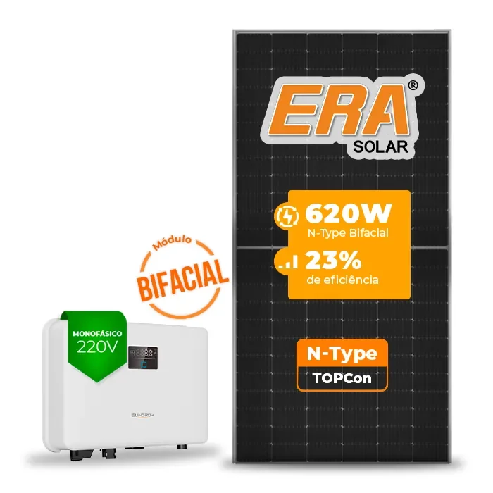 Gerador de Energia Solar On Grid Sungrow Sem Estrutura SGF 3,10KWP ERA BIFACIAL 620W SG RS-L 3KW 1MPPT MONO 220V